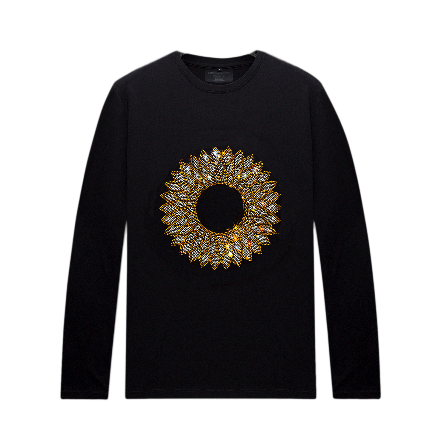 Spring Autumn Black Long Sleeves T Shirt with Rhinestone Designs for Men Women - Crew Neck Tops Streetwear Shirts Multiple Design/Sizes, 229
Spring Autumn Black Long Sleeves T Shirt with Rhinestone Designs for Men Women - Crew Neck Tops Streetwear Shirts Multiple Design/Sizes, 229