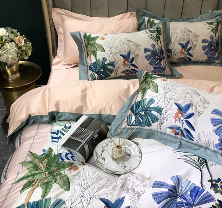European american pastoral bedding set adult, queen king 100s cotton double home textile bed sheet pillow case quilt cover1, Picture color
European american pastoral bedding set adult, queen king 100s cotton double home textile bed sheet pillow case quilt cover1, Picture color