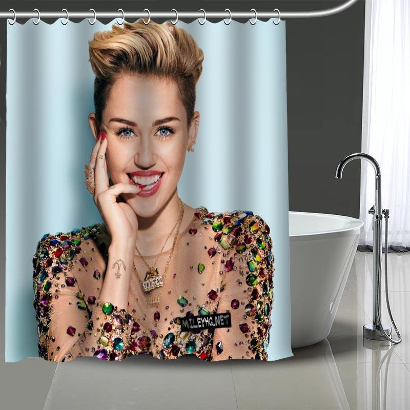 Custom Miley Cyrus Printed Shower Curtain Bathroom Waterproof Polyester Washable Home Bath Decor Curtains With Hooks
Custom Miley Cyrus Printed Shower Curtain Bathroom Waterproof Polyester Washable Home Bath Decor Curtains With Hooks