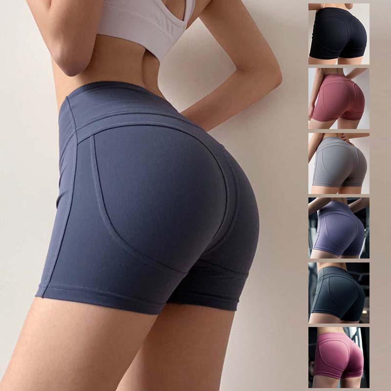 2019 summer new fitness shorts female tight peach hip sports hot pants yoga quick-drying elastic hip three pants, Black
2019 summer new fitness shorts female tight peach hip sports hot pants yoga quick-drying elastic hip three pants, Black