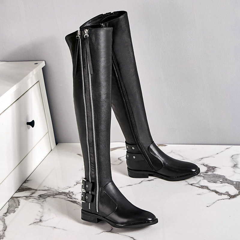 2021 Big Size Genuine Leather Women Knee High New Fashion Party Night Club Shoes Woman Winter Warm Long Riding Boots Qcip, Black
2021 Big Size Genuine Leather Women Knee High New Fashion Party Night Club Shoes Woman Winter Warm Long Riding Boots Qcip, Black