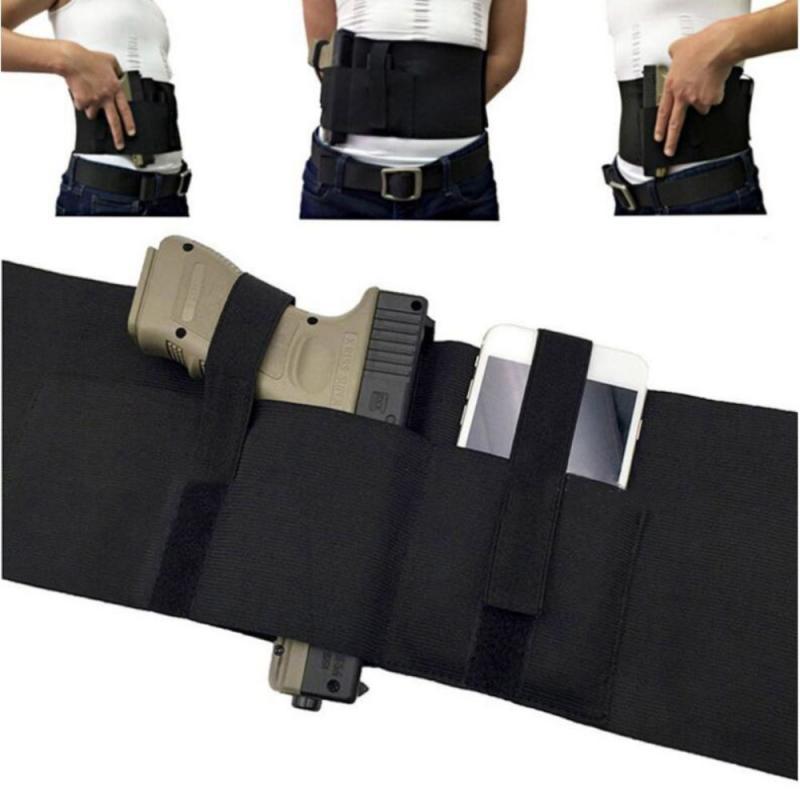 

Tactical Belly Elastic Band Holster Concealed Hand Gun Carry Pistol Waist Belt Shooting Hunting Belt Holsters, 1pcs