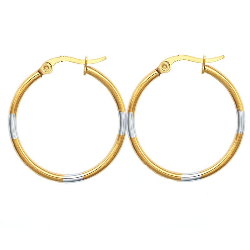Stainless Steel Geometric Circle two tones Gold color Earrings Round Women Hoop Earrings fashion Jewelry Accessories Earing
Stainless Steel Geometric Circle two tones Gold color Earrings Round Women Hoop Earrings fashion Jewelry Accessories Earing