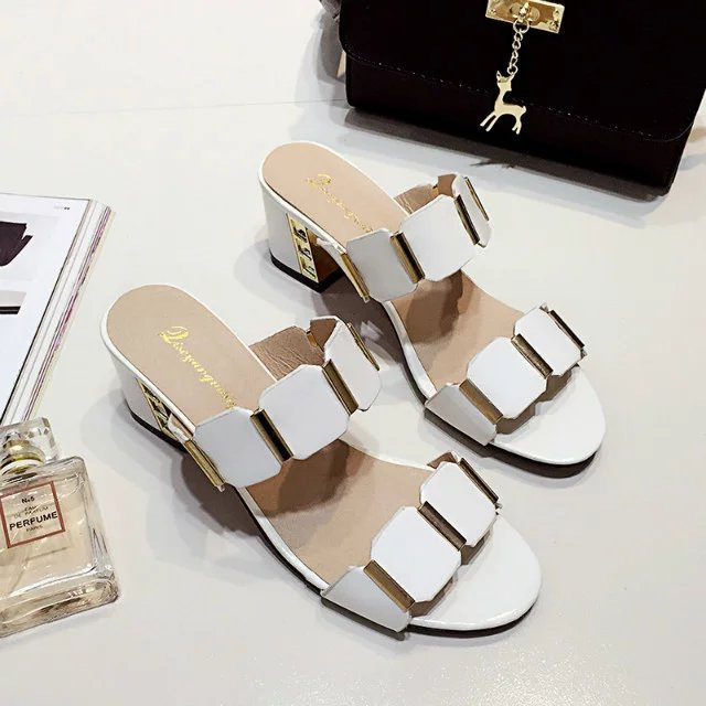 Crystal Women Square Heels Summer Sandals Peep Toe Ladies Multi Colors Wedge Shoes Sandalias de Verano Para Mujer Y200323