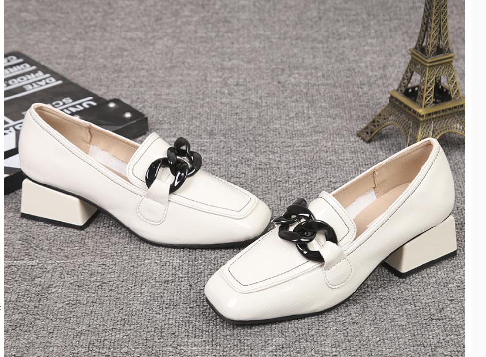2020 Spring and Autumn with New style fashion Middle heel Coarse heel Square head Women's shoes @QLO, Black
2020 Spring and Autumn with New style fashion Middle heel Coarse heel Square head Women's shoes @QLO, Black