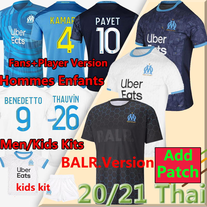 OM Fans Player BALR.version soccer jersey 2020 2021 Olympique De Marseille MILIK PAYET THAUVIN KAMARA BENEDETTO football shirt Men Kids Kits, Home pants
OM Fans Player BALR.version soccer jersey 2020 2021 Olympique De Marseille MILIK PAYET THAUVIN KAMARA BENEDETTO football shirt Men Kids Kits, Home pants