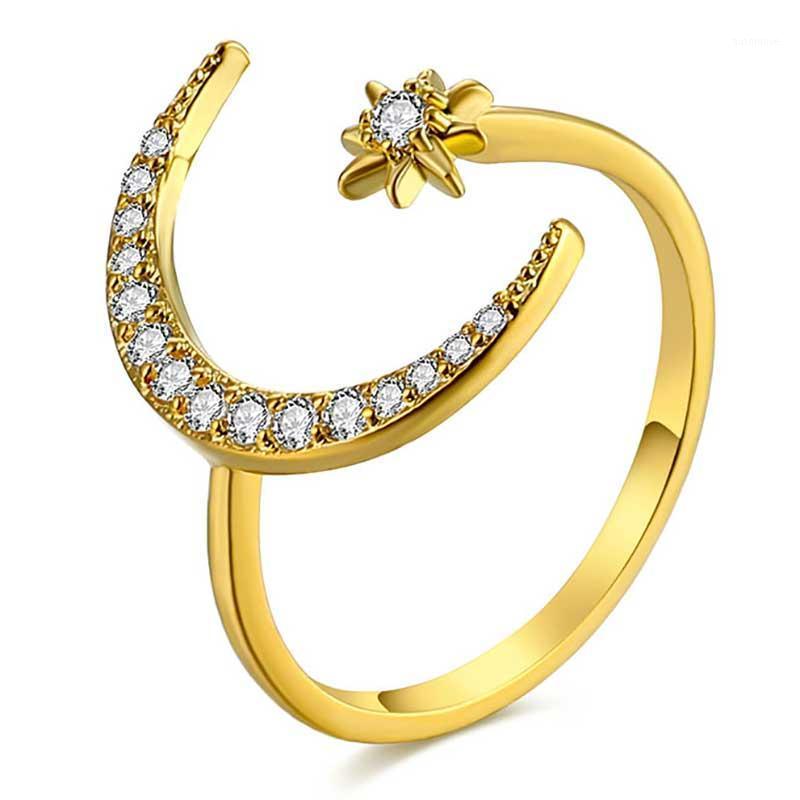Vienkim 2020 New Fashion Adjustable Crystal Ring Moon & Star Dazzling Open Finger Rings Women Girl Wedding Engagement Jewelry1
Vienkim 2020 New Fashion Adjustable Crystal Ring Moon & Star Dazzling Open Finger Rings Women Girl Wedding Engagement Jewelry1