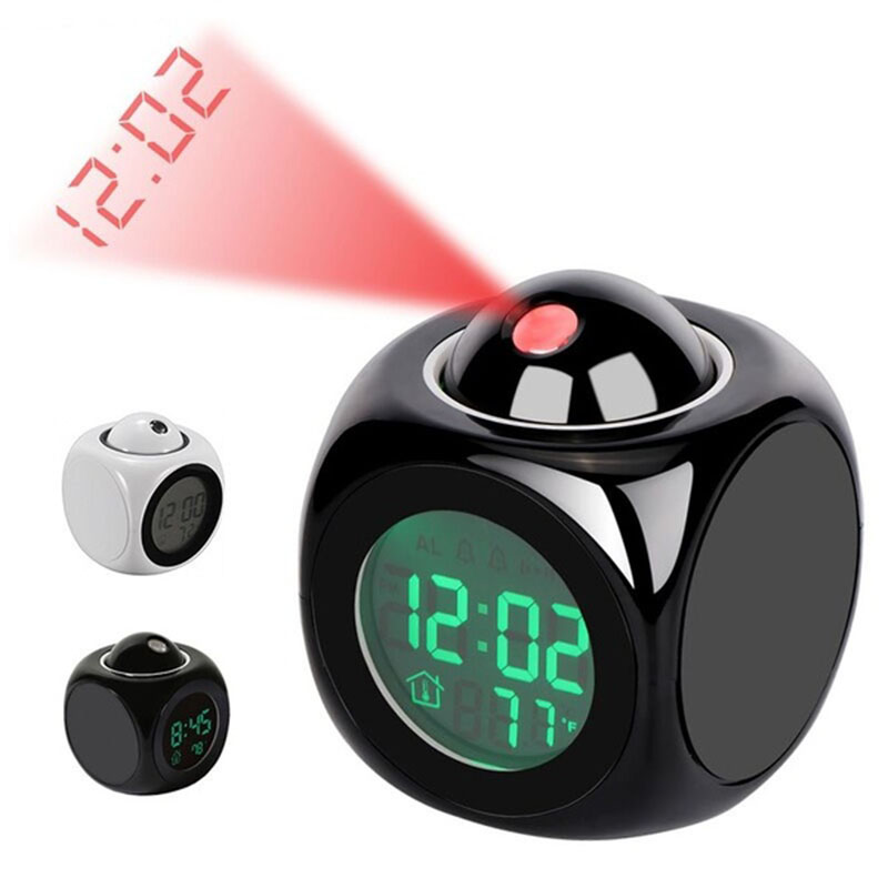 Alarm Clock Night Light With Projector Lamp Voice Temperature Digital Time Projection On Wall Ceiling For Home Table Decoration
Alarm Clock Night Light With Projector Lamp Voice Temperature Digital Time Projection On Wall Ceiling For Home Table Decoration