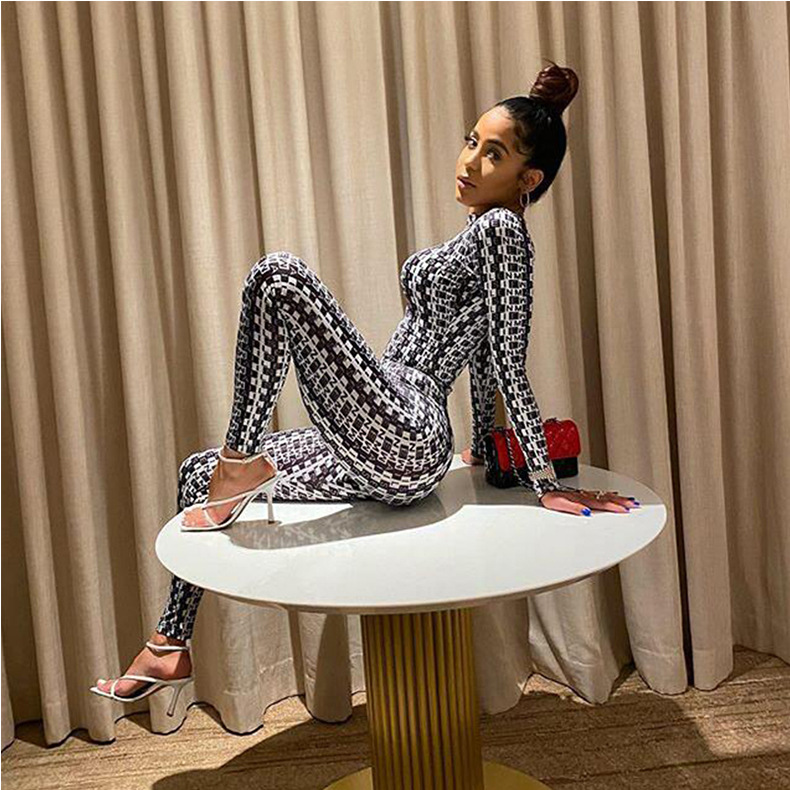 Sexy Club Womens Jumpsuits Skinny Rompers Autumn Fashion Wear Women Full Length Letter Pattern Print Contrast Color Clothing, Black;white
Sexy Club Womens Jumpsuits Skinny Rompers Autumn Fashion Wear Women Full Length Letter Pattern Print Contrast Color Clothing, Black;white