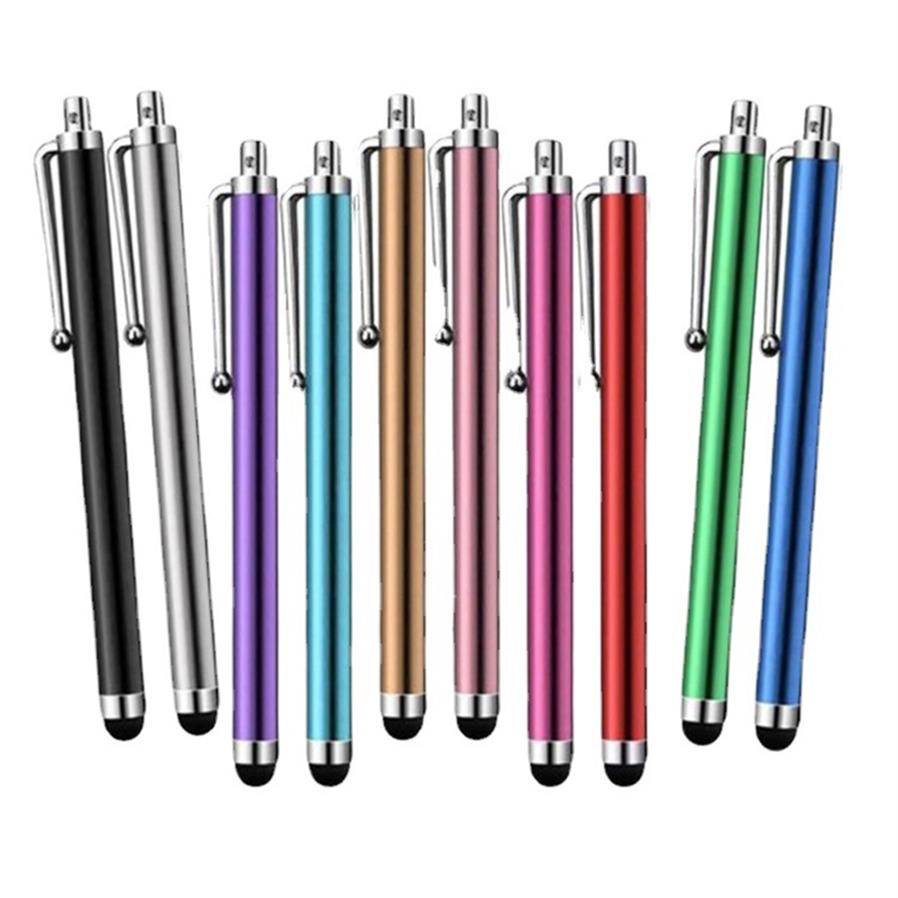 90 Touch Screen Pen Metal Capacitive Screen Stylus Pens For Samsung iPhone Cell Phone Tablet PC 10 Colors548y3150220