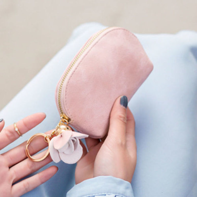 Hot Sale Women Crown Short Mini Money Lady Folding Bag Holder Flower Pendant Coin Purses Smart Slim Card Wallet