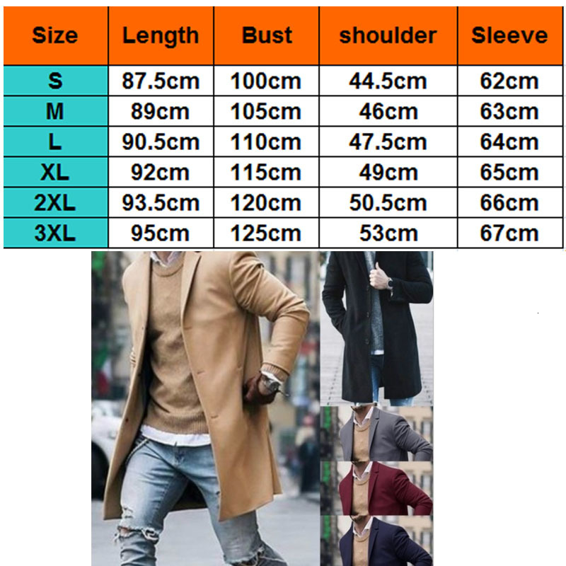 New Men Cotton Blends Suit n Warm Coat Men Casual Trench Coat n Slim Fit Office Suit Jackets Coat Drop Shipping CJ191210