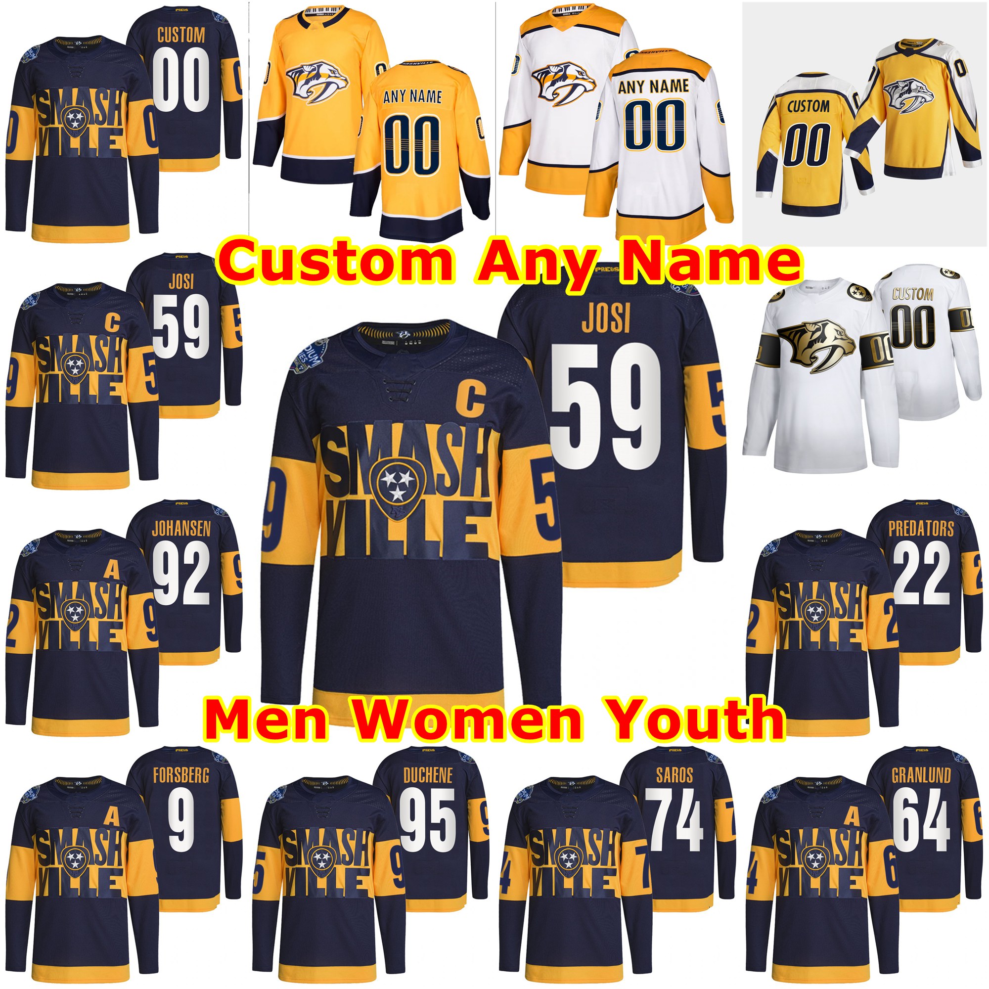 2022 Stadium Series Nashville Predators Hockey Jerseys Rem Pitlick Jersey Brad Richardson Eeli Tolvanen Philip Tomasino Yakov Trenin Custom Stitched, Men winter classic
2022 Stadium Series Nashville Predators Hockey Jerseys Rem Pitlick Jersey Brad Richardson Eeli Tolvanen Philip Tomasino Yakov Trenin Custom Stitched, Men winter classic