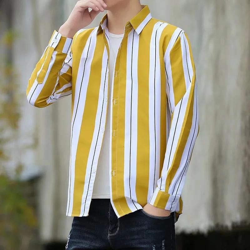 Men's Casual Striped Shirt Single Patch Pocket Long Sleeve Standard-fit Comfortable Button-down Shirts, 1845 yellow
Men's Casual Striped Shirt Single Patch Pocket Long Sleeve Standard-fit Comfortable Button-down Shirts, 1845 yellow
