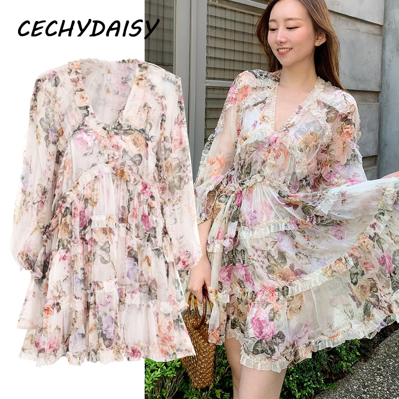 Autumn Spring 2021 Floral Printed Sexy V-Neck Dress Women Elegant Ruffles Vintage Clothes Boho Beach Party Dresses Vestido Robe A1107, Black;gray
Autumn Spring 2021 Floral Printed Sexy V-Neck Dress Women Elegant Ruffles Vintage Clothes Boho Beach Party Dresses Vestido Robe A1107, Black;gray