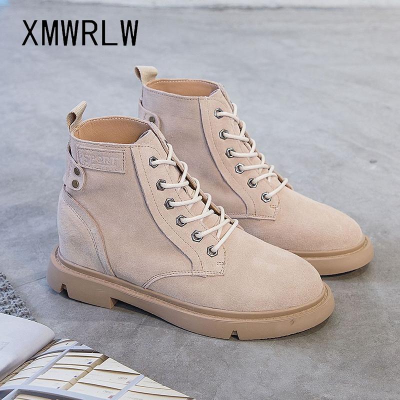 XMWRLW Genuine Leather Hidden Heel Women Ankle Boots 2020 Autumn Casual Lace up Women Ankle Boots Ladies Autumn Shoes Boot, Black
XMWRLW Genuine Leather Hidden Heel Women Ankle Boots 2020 Autumn Casual Lace up Women Ankle Boots Ladies Autumn Shoes Boot, Black