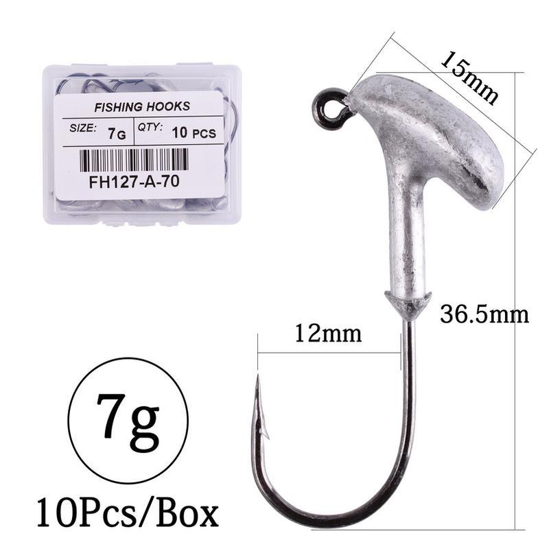 10pc/box 2.5g 3.5g 5g 7g 10g 12g 14g 18g Tumbler Lead Head Hook Jig Bait Fishing Hook For Soft Lure Hooks sqcEdd
10pc/box 2.5g 3.5g 5g 7g 10g 12g 14g 18g Tumbler Lead Head Hook Jig Bait Fishing Hook For Soft Lure Hooks sqcEdd
