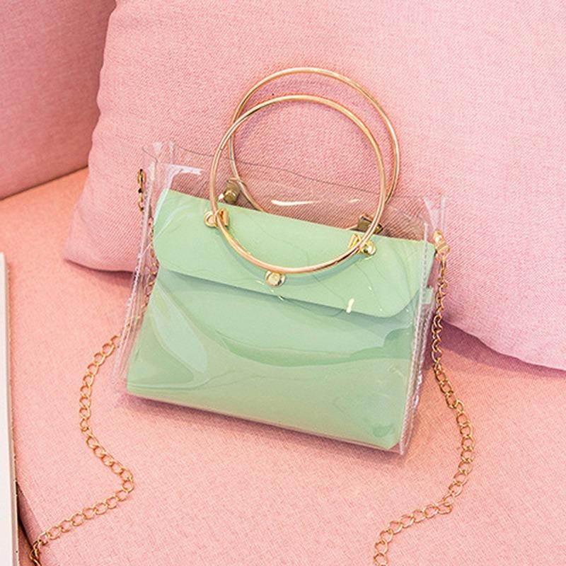 PVC Transparent Jelly bag Female Crossbody Handbags 2021 Shoulder Bag Clear Small Phone Bags Chain Bucket, Pink
PVC Transparent Jelly bag Female Crossbody Handbags 2021 Shoulder Bag Clear Small Phone Bags Chain Bucket, Pink