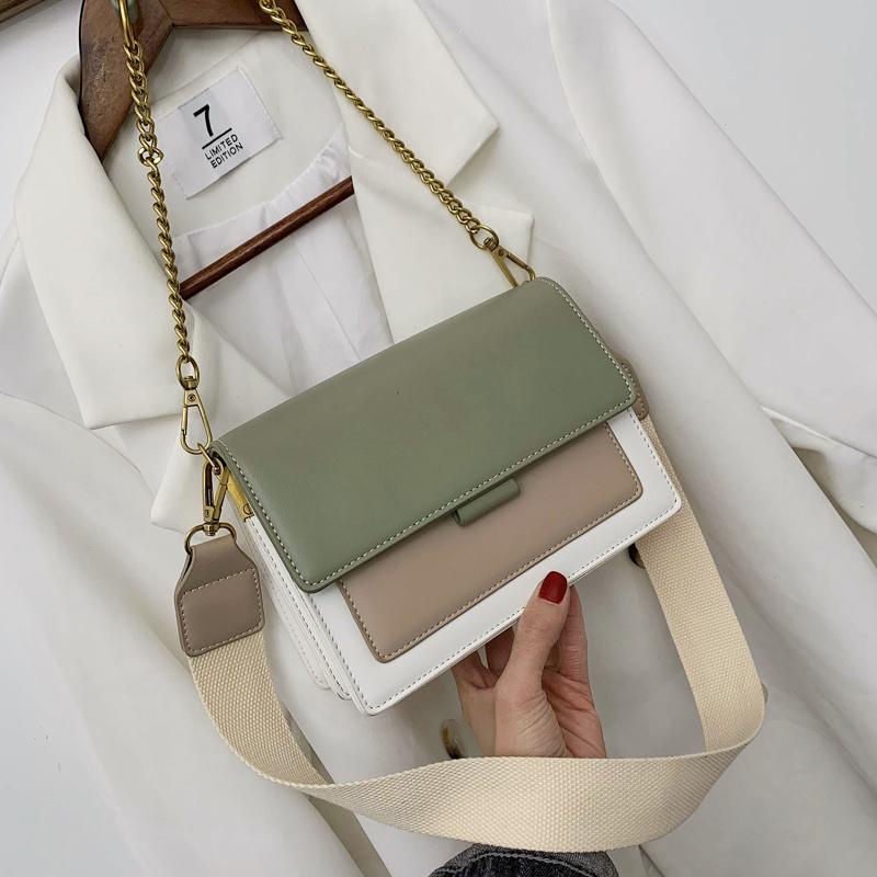 New Contrast Color Leather Crossbody Bags for Women 2021 Travel Handbag Fashion Simple Shoulder Simple Bag Ladies Cross Body Bag, Black
New Contrast Color Leather Crossbody Bags for Women 2021 Travel Handbag Fashion Simple Shoulder Simple Bag Ladies Cross Body Bag, Black