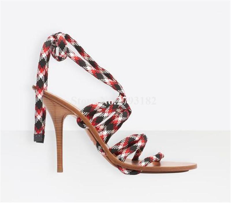 Summer New Fashion Women Simple Style Printed Rope Cross Stiletto Heel Sandals Lace-up Strap Cross High Heel Sandals Dress Heels1, As picture
Summer New Fashion Women Simple Style Printed Rope Cross Stiletto Heel Sandals Lace-up Strap Cross High Heel Sandals Dress Heels1, As picture