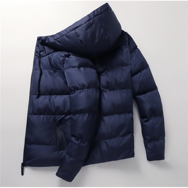 Winter Men Thicken Coats Solid Color Down Jacket Regular Man Outdoor Wear Male Snow Warm Coat 201127
