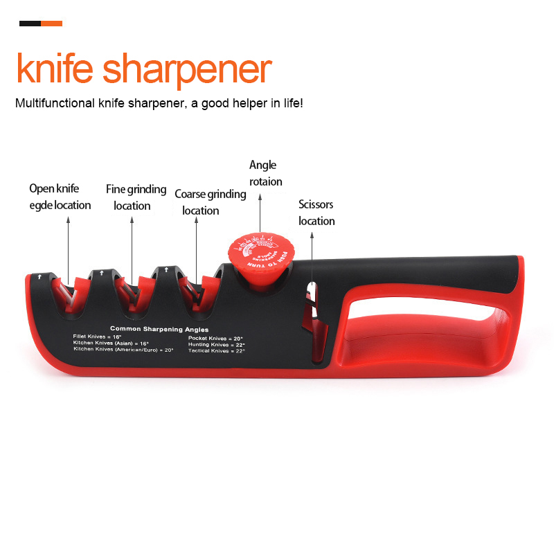 XITUO New 4in1 Knife Sharpener Quick Sharpening Stone Adjustable Knives Sharpener Stick For Sharp Kitchen Knives And Scissors4806046