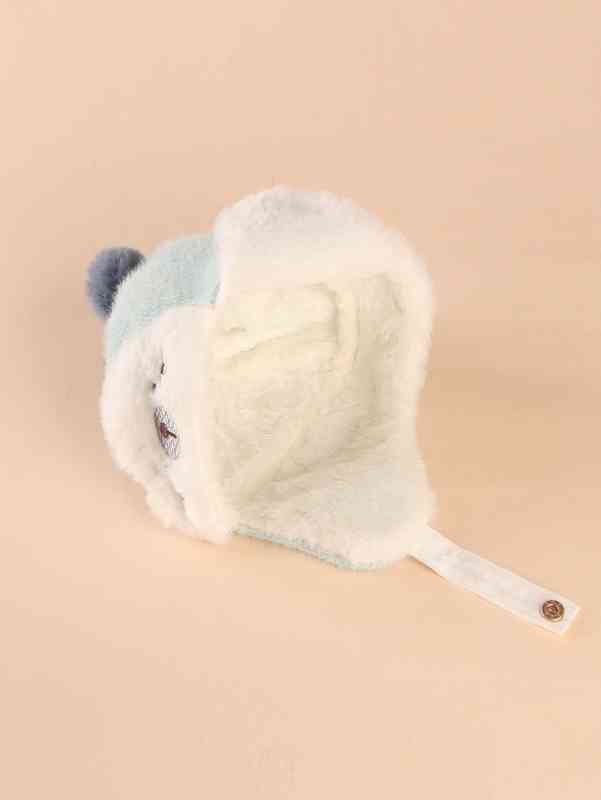 Baby Pom Decor Cartoon Embroidered Hat SHE02