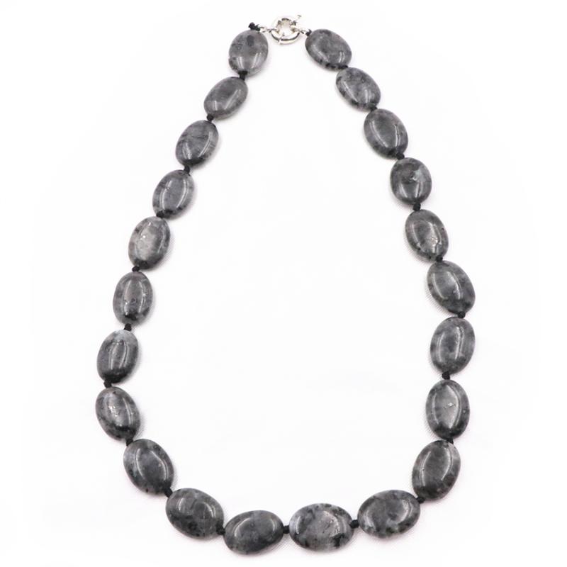 New Natural Labradorite Stone Beads Pendant Necklace for Women Braid Oval Chain Black Choker Statement Energy Necklaces 18" A827
New Natural Labradorite Stone Beads Pendant Necklace for Women Braid Oval Chain Black Choker Statement Energy Necklaces 18" A827