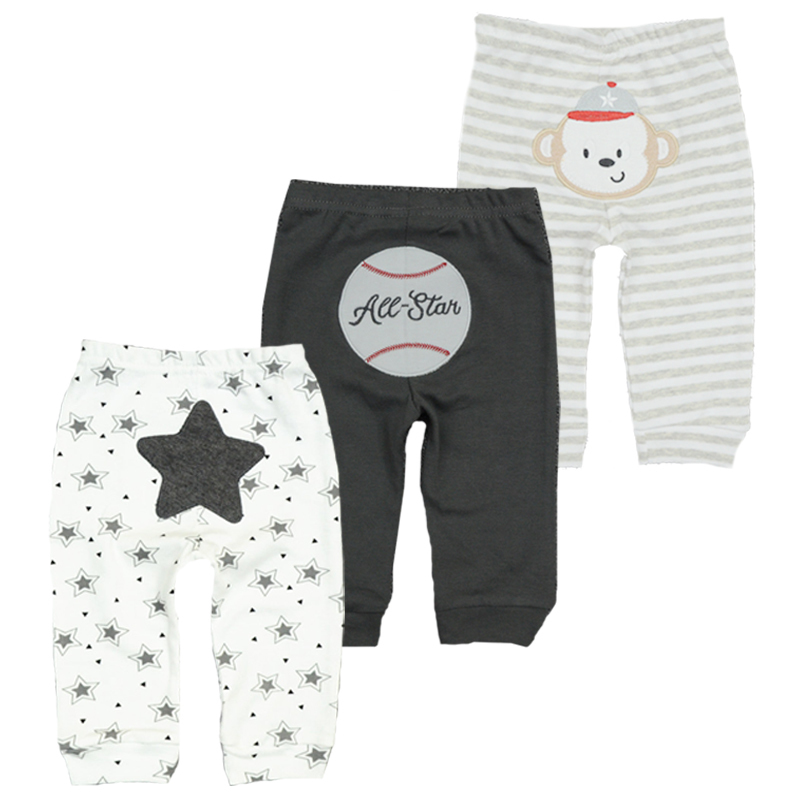 New 3pcs/lot cotton baby clothes harem toddler Pants baby girl trousers Mid Waist 3-24 months Newborn Unisex Baby Leggings 201128