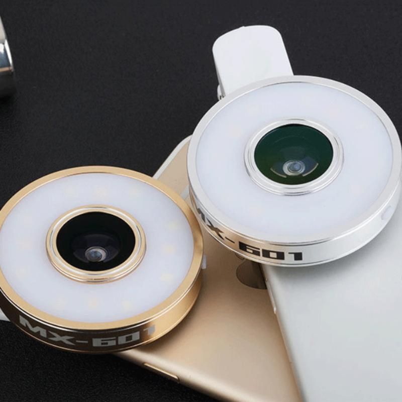 6 in 1 Filling Light 8 LED Ring llight Wide-angle Fish-eye Lens Universal Selfie Phone Lamp Fisheye Lens Phone llight
6 in 1 Filling Light 8 LED Ring llight Wide-angle Fish-eye Lens Universal Selfie Phone Lamp Fisheye Lens Phone llight