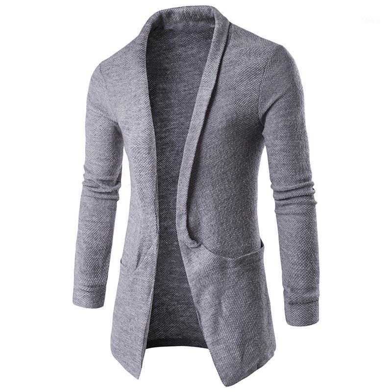 Wholesale- 2020 Mens Fashion Autumn Winter Long Sleeves Lapel Neck Sweater Coat Long-Length Cardigan Coffee White Grey Black Outwear1
Wholesale- 2020 Mens Fashion Autumn Winter Long Sleeves Lapel Neck Sweater Coat Long-Length Cardigan Coffee White Grey Black Outwear1