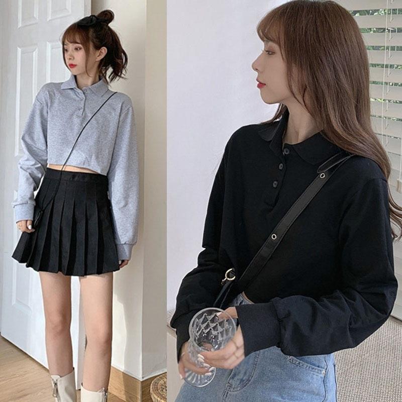 Spring Autumn Korean Style Net Red Thin Solid Color Lapel Long-Sleeved Top T-Shirt
Spring Autumn Korean Style Net Red Thin Solid Color Lapel Long-Sleeved Top T-Shirt
