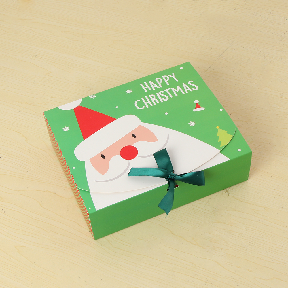 Hot Christmas Gift Box Paper Santa Claus Snowman Candy Cookie Star Christmas Hand Bag Pack Boxes