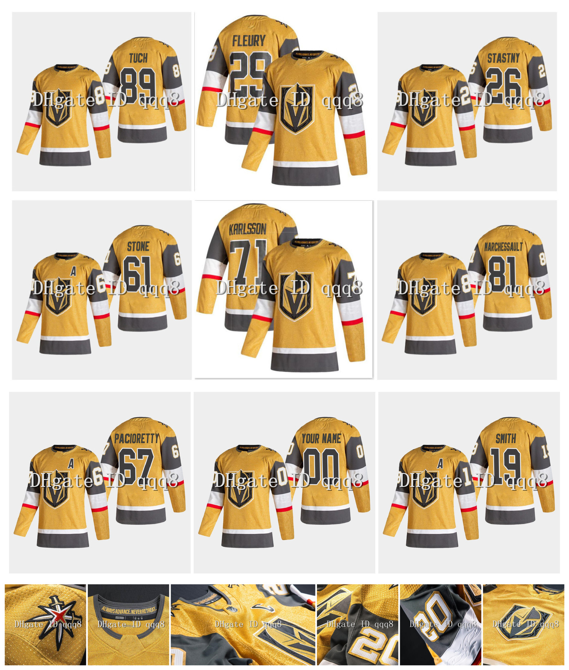 Vegas Golden Knights Gold Third Jersey VGK 29 Marc-Andre Fleury Vegas Strong William Karlsson Max Pacioretty 81 Marchessault Hockey Jerseys, Grey
Vegas Golden Knights Gold Third Jersey VGK 29 Marc-Andre Fleury Vegas Strong William Karlsson Max Pacioretty 81 Marchessault Hockey Jerseys, Grey