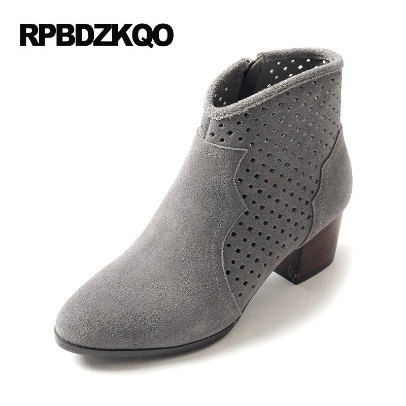 Cut Out Cutout Ankle Side Zip Boots Booties Genuine Leather High Heel Round Toe 2021 Ladies Autumn Shoes Fall Grey Women Chunky, Black
Cut Out Cutout Ankle Side Zip Boots Booties Genuine Leather High Heel Round Toe 2021 Ladies Autumn Shoes Fall Grey Women Chunky, Black