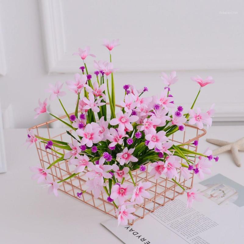 Artificial Flowers Plant Garden Small Clear Fresh Air Orchids Silk Flower Plastic Grass Home Small Potted Flower Arrangement Orn1, Red 
Artificial Flowers Plant Garden Small Clear Fresh Air Orchids Silk Flower Plastic Grass Home Small Potted Flower Arrangement Orn1, Red