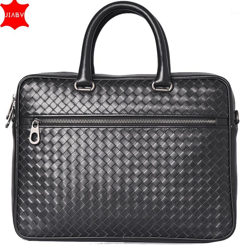 Men Bags Mini Briefcase Handbags Leather Laptop Bag Cowskin Genuine Leather Woven Commercial Business Men's Bags 2020 Small size1, Black
Men Bags Mini Briefcase Handbags Leather Laptop Bag Cowskin Genuine Leather Woven Commercial Business Men's Bags 2020 Small size1, Black