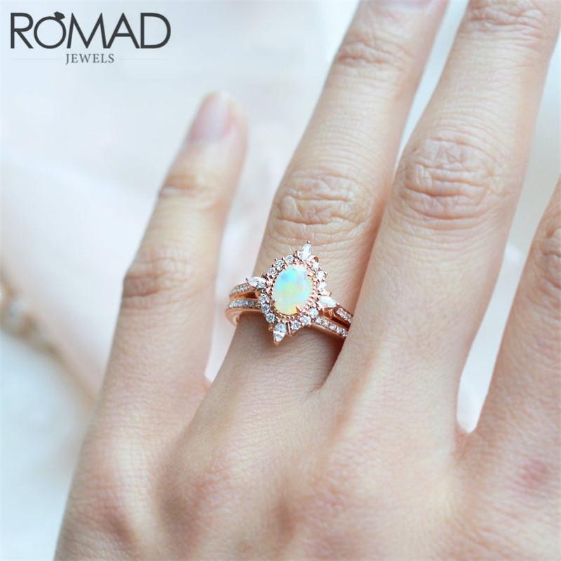 ROMAD Dainty Rainbow Fire Opal Ring for Women Magic Mirror Crystal Wedding Ring Female Zirconia Vintage CZ Finger Gifts
ROMAD Dainty Rainbow Fire Opal Ring for Women Magic Mirror Crystal Wedding Ring Female Zirconia Vintage CZ Finger Gifts