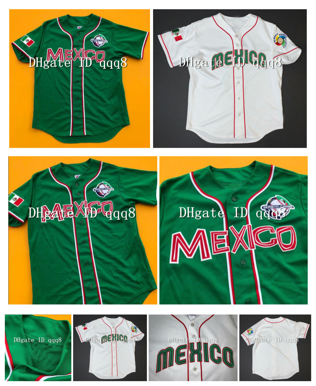 Top Quality ! Custom Mexico Jersey White Green 100% Stitched Baseball Jersey Size S-4XL, As pic
Top Quality ! Custom Mexico Jersey White Green 100% Stitched Baseball Jersey Size S-4XL, As pic