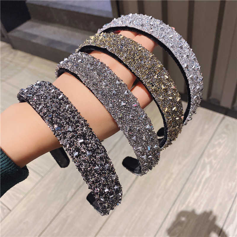 Shine manual Hair band female simple Korean wide side pressure hair temperament non-slip hair accessories headband hairpin
