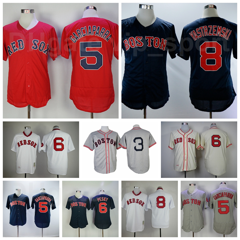 Vintage Baseball Retror 5 Nomar Garciaparra Jersey 3 Jimmie Foxx 6 Johnny Pesky 8 Carl Yastrzemski Flexbase Cool Base Red White Grey, Blue;black
Vintage Baseball Retror 5 Nomar Garciaparra Jersey 3 Jimmie Foxx 6 Johnny Pesky 8 Carl Yastrzemski Flexbase Cool Base Red White Grey, Blue;black