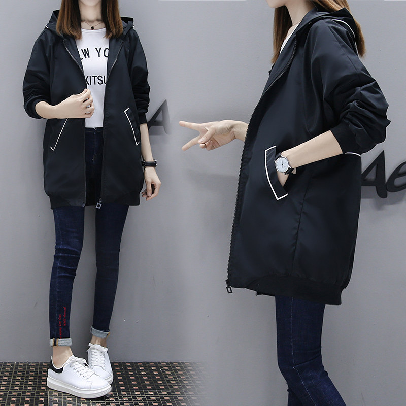 New Fashion Spring Autumn Women's Mid Long Basic Coats Female Casual Baseball Long Sleeve Outerwear Jackets T200319
