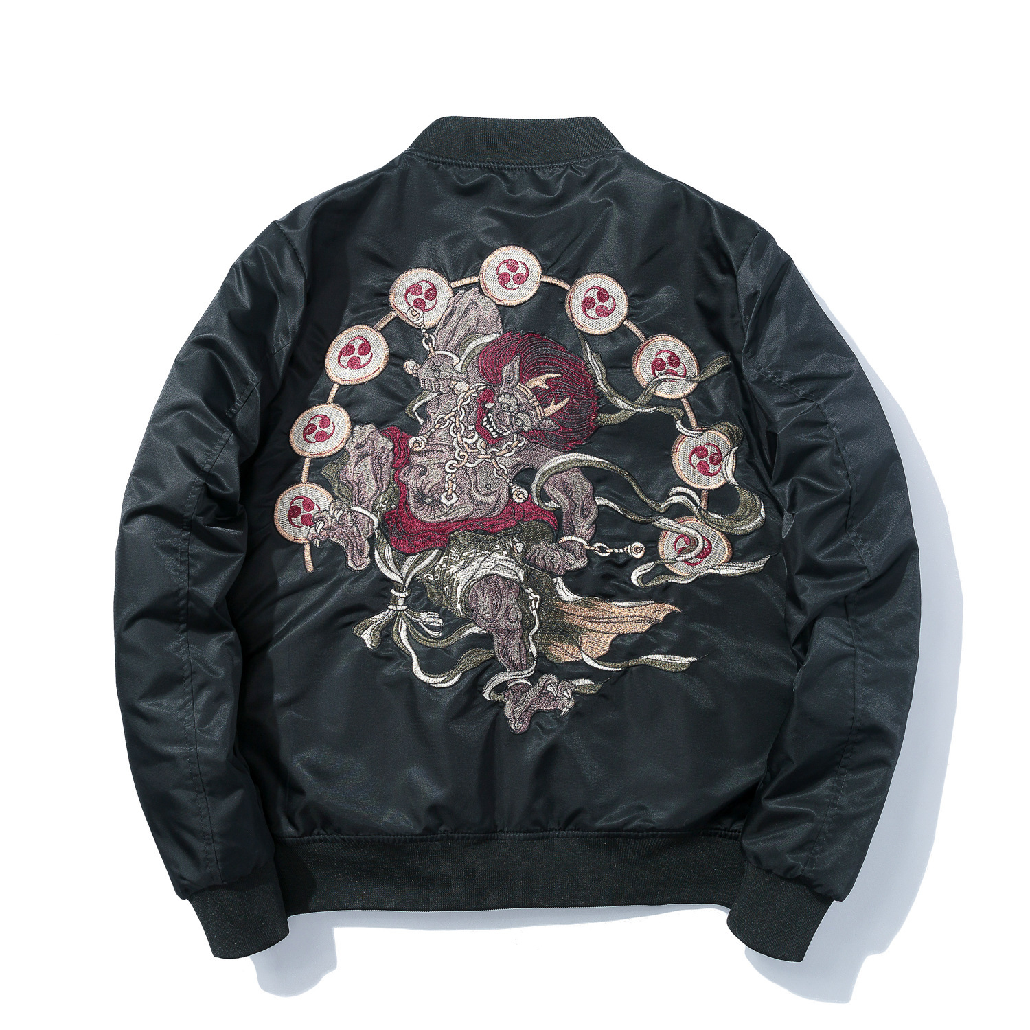 2021 The New Men's Embroidered Japanese Ma1 Jacket Streetwear Tracksuit Hip Hop Jackets Casual Turtleneck Vbio, Black spring
2021 The New Men's Embroidered Japanese Ma1 Jacket Streetwear Tracksuit Hip Hop Jackets Casual Turtleneck Vbio, Black spring