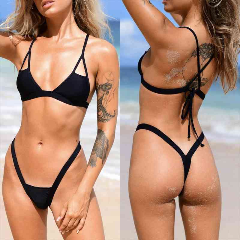 fashion bikinis set brazilian womens swimsuit micro biquini thong bathing suit women beachwear casual party beach swimwear, White;black
fashion bikinis set brazilian womens swimsuit micro biquini thong bathing suit women beachwear casual party beach swimwear, White;black