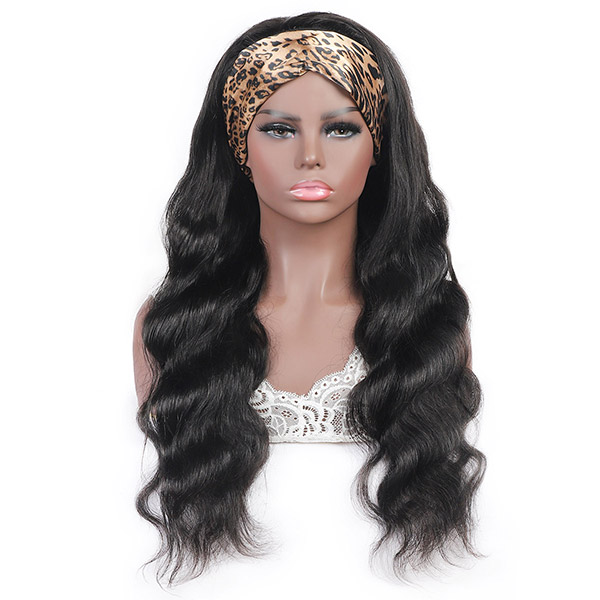 Ishow 8-30inch Virgin Human Hair Wigs With Headbands Body Yaki Straight Water None Lace Headband Wig Loose Deep Curly for Women Girls All Ages Natural