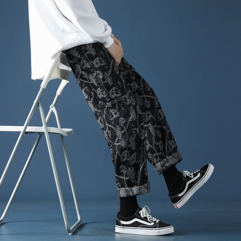 New Men's 2021 Brem Pants Fall Lean Cashew Flower Straight Leg Relaxed Jeans Youth Male Clothes 5LIR, Black
New Men's 2021 Brem Pants Fall Lean Cashew Flower Straight Leg Relaxed Jeans Youth Male Clothes 5LIR, Black