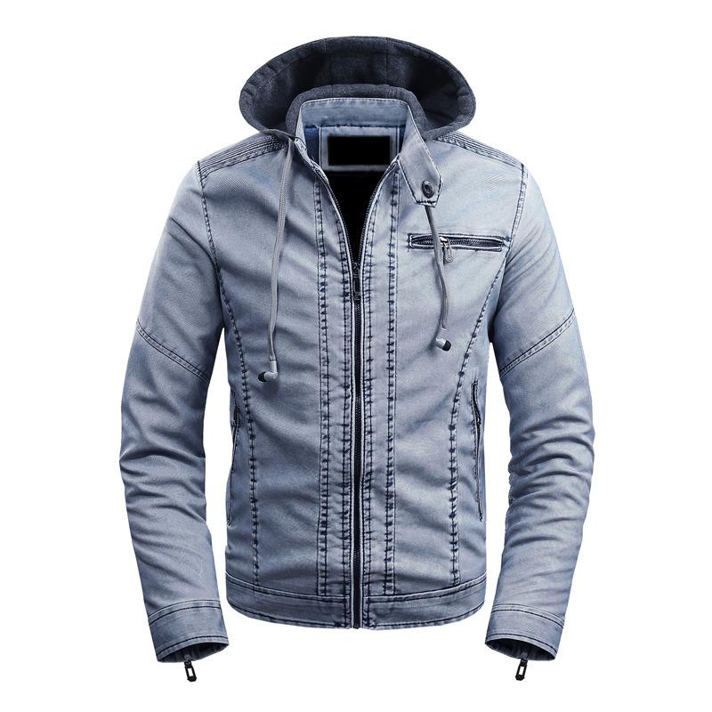 Mens Leather Jackets Men's Fashion Winter Hooded Vintage Leather Jacket Coat Men Casual Washed PU Motorcycle Jacket Male, Black
Mens Leather Jackets Men's Fashion Winter Hooded Vintage Leather Jacket Coat Men Casual Washed PU Motorcycle Jacket Male, Black
