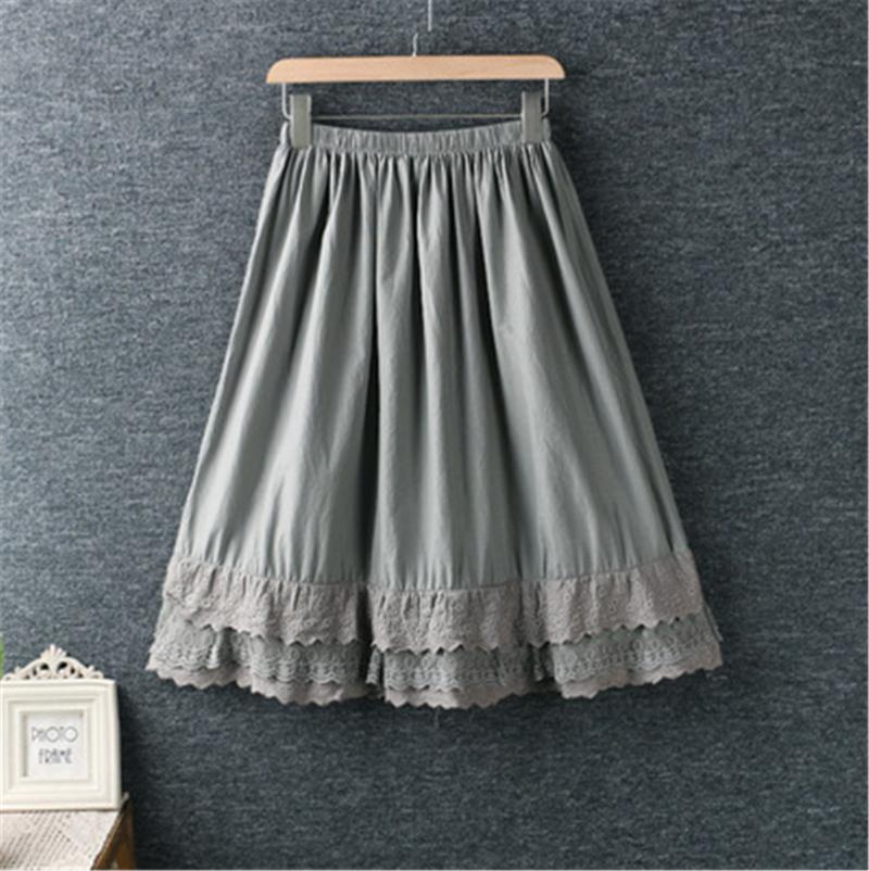 Skirts 2022 Japanese Style Lace Ruffles Hem Wide Girl Skirt Cotton Saia Flower High Waist Office Fashion ZY5781, Black
Skirts 2022 Japanese Style Lace Ruffles Hem Wide Girl Skirt Cotton Saia Flower High Waist Office Fashion ZY5781, Black