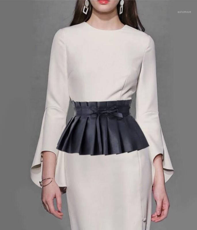 Fashion Spring Autumn Women Black Elegant Pleated Soft Faux Leather Wide Belt Self Tie Wrap Waistband Skirt Peplum Waist Belt1
Fashion Spring Autumn Women Black Elegant Pleated Soft Faux Leather Wide Belt Self Tie Wrap Waistband Skirt Peplum Waist Belt1