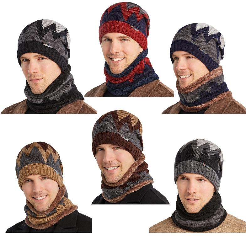 2Pcs Men Winter Flame Pattern Knitted Beanie Hat Circle Scarf Set Cycling Windproof Plush Lined Skull Cap Neck Warmer
2Pcs Men Winter Flame Pattern Knitted Beanie Hat Circle Scarf Set Cycling Windproof Plush Lined Skull Cap Neck Warmer